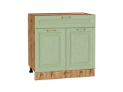 Шкаф нижний с 2-мя дверцами и ящиком Ницца 816*800*478 Дуб оливковый / Дуб Вотан