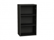 Шкаф верхний с 1-ой остекленной дверцей (полки ЛДСП) 920*500*322 Черный / Graphite