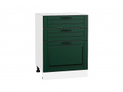 Шкаф нижний с 3-мя ящиками Дублин 816*600*478 Special Green / Белый