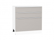Шкаф нижний с 3-мя ящиками Фьюжн 816*800*480 Clay Silk / Белый