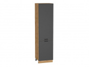 Шкаф пенал с 2-мя дверцами Фрейм 2336*600*580 Stormy Silk / Дуб Вотан