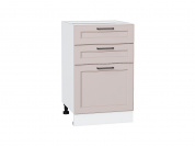 Шкаф нижний с 3-мя ящиками Барселона 816*500*484 Кашемир / Белый