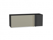 Шкаф верхний прямой угловой горизонтальный Фьюжн 358*1000*350 Silky Grey / Graphite