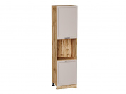Шкаф пенал с 2-мя дверцами под технику Барселона 2336*600*580 Кашемир / Дуб Вотан