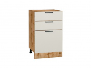 Шкаф нижний с 3-мя ящиками Флэт 816*500*478 Cashmere In 2S / Дуб Вотан