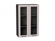 Шкаф верхний с 2-мя остекленными дверцами Барселона 920*600*324 Кашемир / Graphite