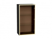 Шкаф верхний с 1-ой остекленной дверцей 920*500*322 Золотой / Graphite