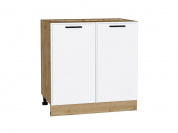 Шкаф нижний с 2-мя дверцами Фрейм 816*800*484 White Silk / Дуб Вотан