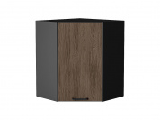 Шкаф верхний угловой Флэт 716*600*600 Brown Casella Oak 2S / Graphite