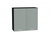 Шкаф верхний с 2-мя дверцами Квадро 716*800*321 Аквамарин / Graphite