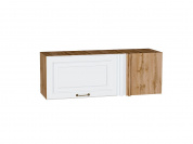 Шкаф верхний прямой угловой горизонтальный Ницца 358*1000*350 Белый / Дуб Вотан