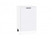 Шкаф нижний с 1-ой дверцей Фрейм 816*500*484 White Silk / Белый