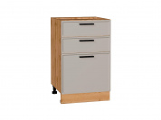 Шкаф нижний с 3-мя ящиками Фрейм 816*500*484 Clay Silk / Дуб Вотан