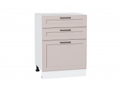 Шкаф нижний с 3-мя ящиками Барселона 816*600*484 Кашемир / Белый