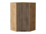 Шкаф верхний угловой Флэт 920*600*600 Brown Casella Oak 2S / Дуб Вотан