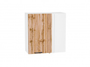 Шкаф верхний прямой угловой Флэт 716*700*345 Wotan Oak 2S / Белый