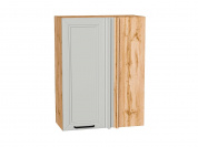 Шкаф верхний прямой угловой Нео 920*700*345 Grey Silk / Дуб Вотан