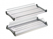 Посудосушитель 2-х уровневый, нержавеющая сталь 600*275 Хром