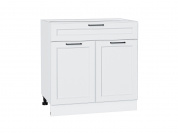 Шкаф нижний с 2-мя дверцами и ящиком Барселона 816*800*478 Белый / Белый