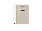 Шкаф нижний с 1-ой дверцей и ящиком Фрейм 816*500*484 Cream Silk / Белый