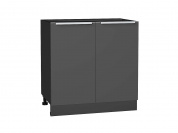 Шкаф нижний с 2-мя дверцами Фьюжн 816*800*480 Stormy Silk / Graphite