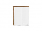 Шкаф верхний с 2-мя дверцами Квадро 716*600*321 Белый / Дуб Вотан