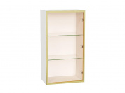 Шкаф верхний с 1-ой остекленной дверцей 920*500*322 Золотой / Белый