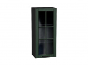 Шкаф верхний с 1-ой остекленной дверцей Дублин 920*400*318 Special Green / Graphite