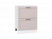 Шкаф нижний с 2-мя ящиками Барселона 816*600*484 Кашемир / Белый
