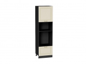 Шкаф пенал с 1-ой дверцей и ящиком под технику Ницца 2132*600*574 Дуб крем / Graphite