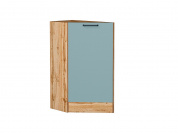 Шкаф нижний торцевой Флэт 816*296*552 Grey-green In 2S / Дуб Вотан
