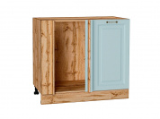 Шкаф нижний угловой Ницца 816*890*478 Голубой / Дуб Вотан