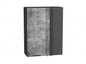 Шкаф верхний прямой угловой Флэт 920*700*345 Temple Stone 2S / Graphite