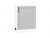 Шкаф нижний с 1-ой дверцей Сканди 816*600*480 Grey Silkwood / Белый