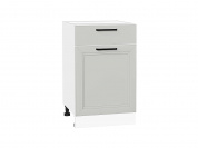Шкаф нижний с 1-ой дверцей и ящиком Нео 816*500*480 Grey Silk / Белый