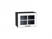 Шкаф верхний горизонтальный остекленный Дублин 358*500*318 Special White / Graphite