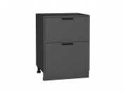 Шкаф нижний с 2-мя ящиками Фрейм 816*600*484 Stormy Silk / Graphite