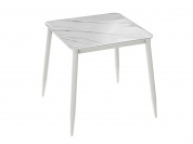 Стол Uni-Form-S.2B 800*800*750 SGrey/White Gloss Marble