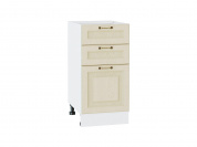 Шкаф нижний с 3-мя ящиками Ницца 816*400*478 Дуб крем / Белый