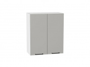 Шкаф верхний с 2-мя дверцами Флэт 716*600*318 Light Grey In 2S / Белый