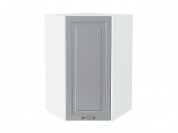Шкаф верхний угловой Ницца 920*600*600 Графит / Белый