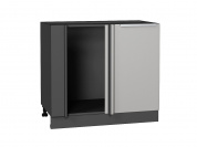 Шкаф нижний угловой Фьюжн 816*890*480 Silky Light Grey / Graphite