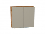 Шкаф верхний с 2-мя дверцами Фьюжн 716*800*320 Silky Grey / Дуб Вотан