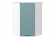 Шкаф верхний угловой Флэт 920*600*600 Grey-green In 2S / Белый