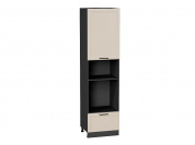 Шкаф пенал с 1-ой дверцей и ящиком под технику Нео 2336*600*576 Cream Silk / Graphite