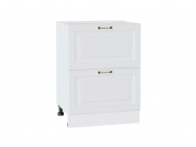Шкаф нижний с 2-мя ящиками Ницца 816*600*478 Белый / Белый