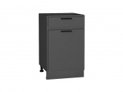 Шкаф нижний с 1-ой дверцей и ящиком Фрейм 816*500*484 Stormy Silk / Graphite