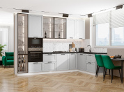 Нео-04 2340*3200/1800*600 White Silk/Grey Silk