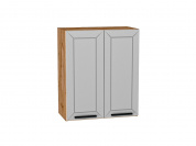 Шкаф верхний с 2-мя дверцами Глетчер 716*600*318 Гейнсборо Силк / Дуб Вотан