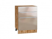 Шкаф нижний с 3-мя ящиками Фьюжн 816*600*480 Gallant / Дуб Вотан